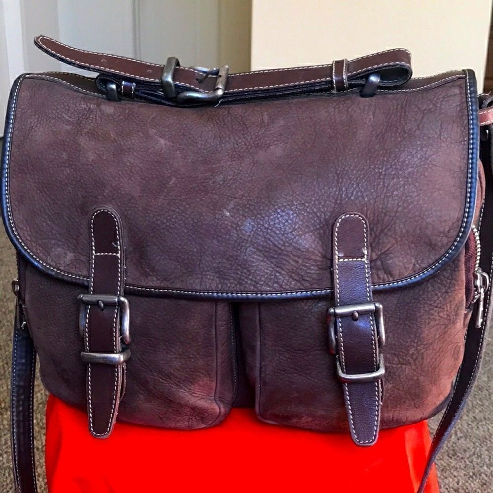 VTG GLD GEORGETOWN 💯 ORIGINAL LEATHER DESIGN MADE IN ITALY UNISEX BAG